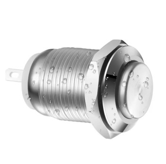 Push botón pulsador impermeable momentáneo de acero inoxidable encendido apagado 12mm 2A 12V/24V/125V/250V